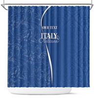 Italy Rugby Personalized Shower Curtain Azzurro Savoia - Renaissance Inspired