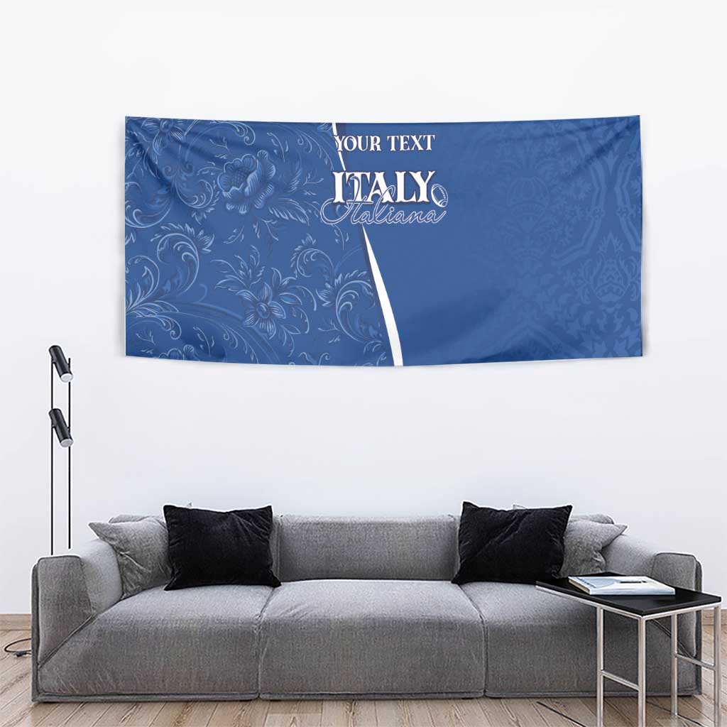 Italy Rugby Personalized Tapestry Azzurro Savoia - Renaissance Inspired