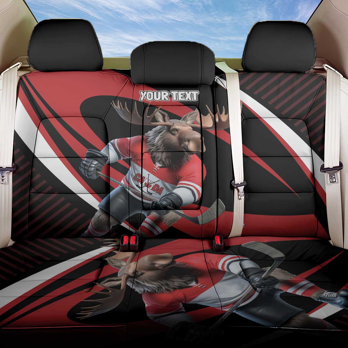 Canada Hockey Personalized Back Car Seat Cover Go Canada Go