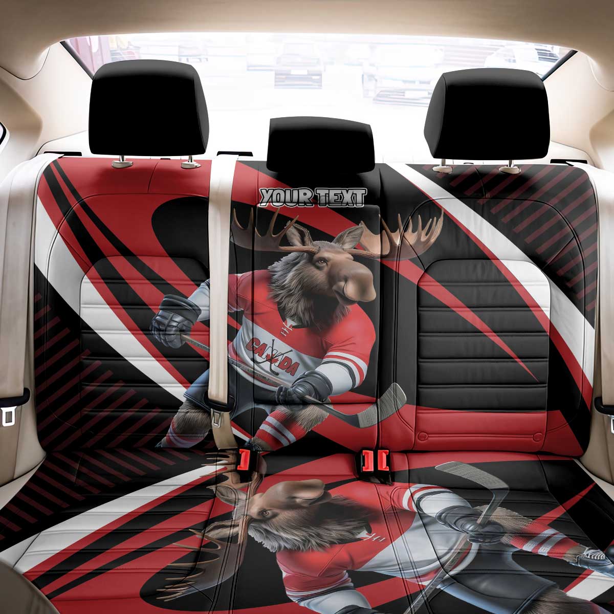 Canada Hockey Personalized Back Car Seat Cover Go Canada Go