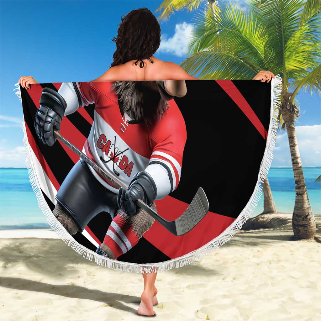 Canada Hockey Personalized Beach Blanket Go Canada Go