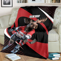 Canada Hockey Personalized Blanket Go Canada Go