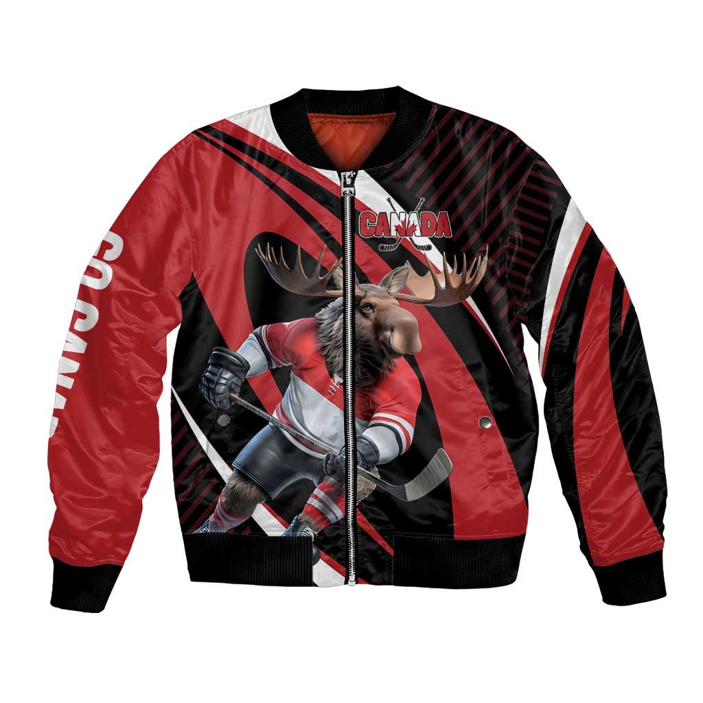 Canada Hockey Personalized Bomber Jacket Go Canada Go