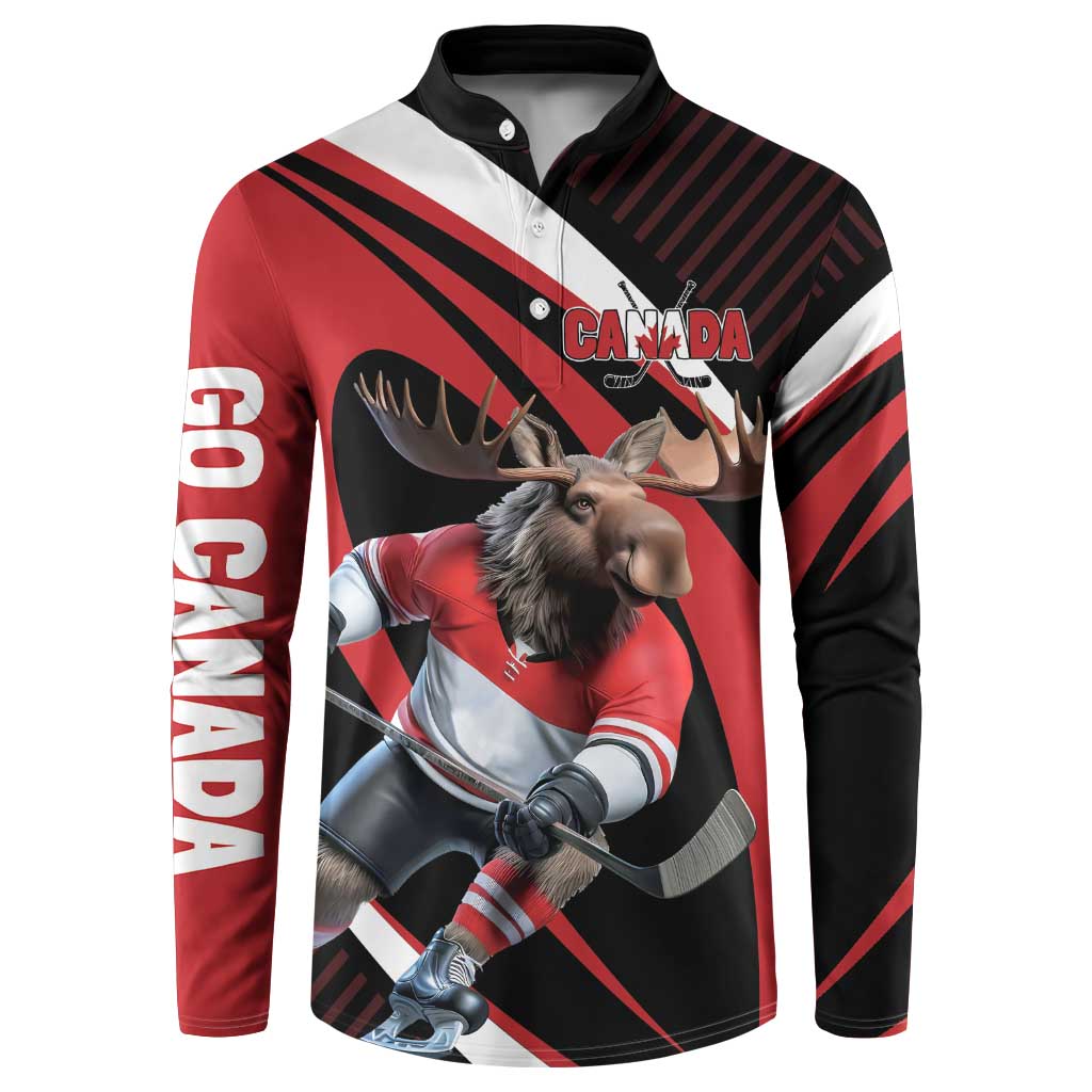 Canada Hockey Personalized Button Sweatshirt Go Canada Go