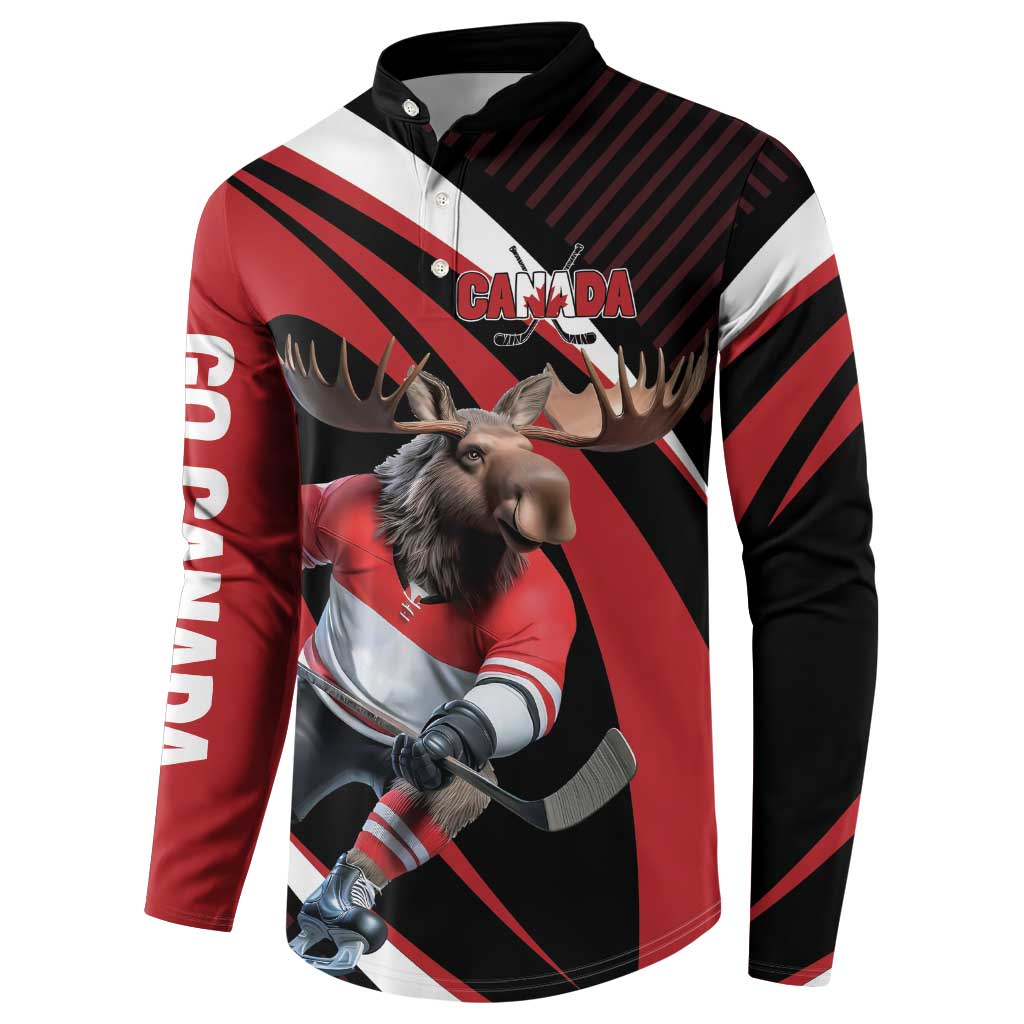 Canada Hockey Personalized Button Sweatshirt Go Canada Go