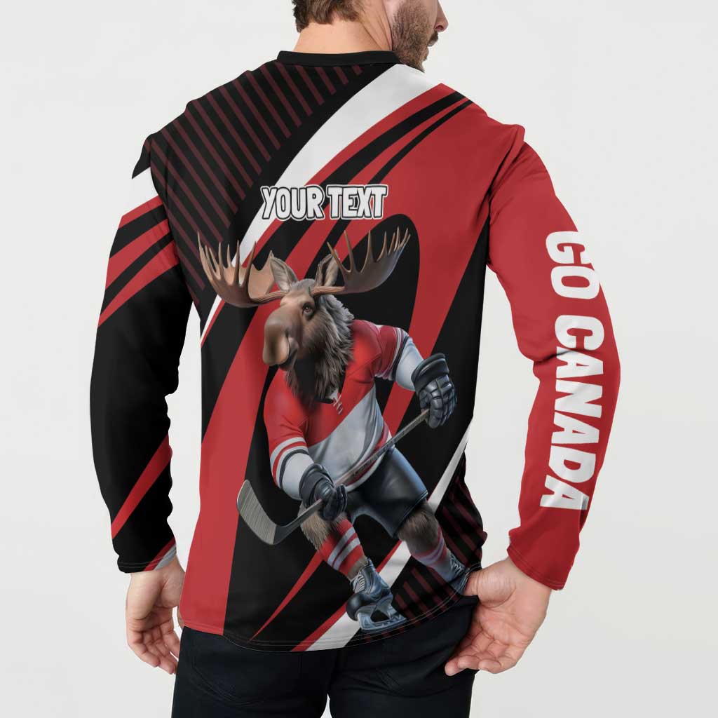 Canada Hockey Personalized Button Sweatshirt Go Canada Go