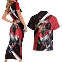 Canada Hockey Personalized Couples Matching Short Sleeve Bodycon Dress and Hawaiian Shirt Go Canada Go