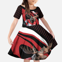 Canada Hockey Personalized Family Matching Off Shoulder Maxi Dress and Hawaiian Shirt Go Canada Go