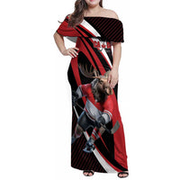 Canada Hockey Personalized Family Matching Off Shoulder Maxi Dress and Hawaiian Shirt Go Canada Go