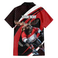 Canada Hockey Personalized Family Matching Short Sleeve Bodycon Dress and Hawaiian Shirt Go Canada Go