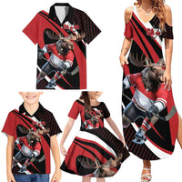 Canada Hockey Personalized Family Matching Summer Maxi Dress and Hawaiian Shirt Go Canada Go