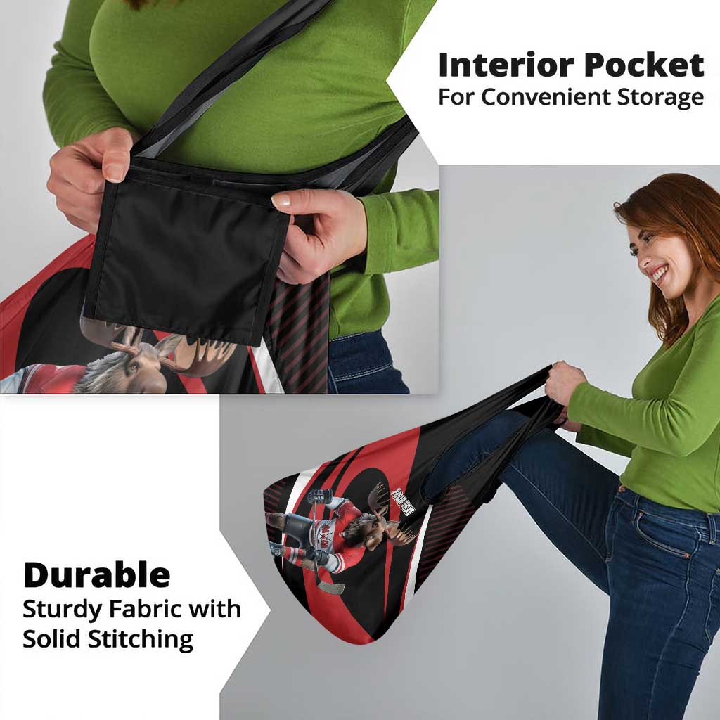 Canada Hockey Personalized Grocery Bag Go Canada Go