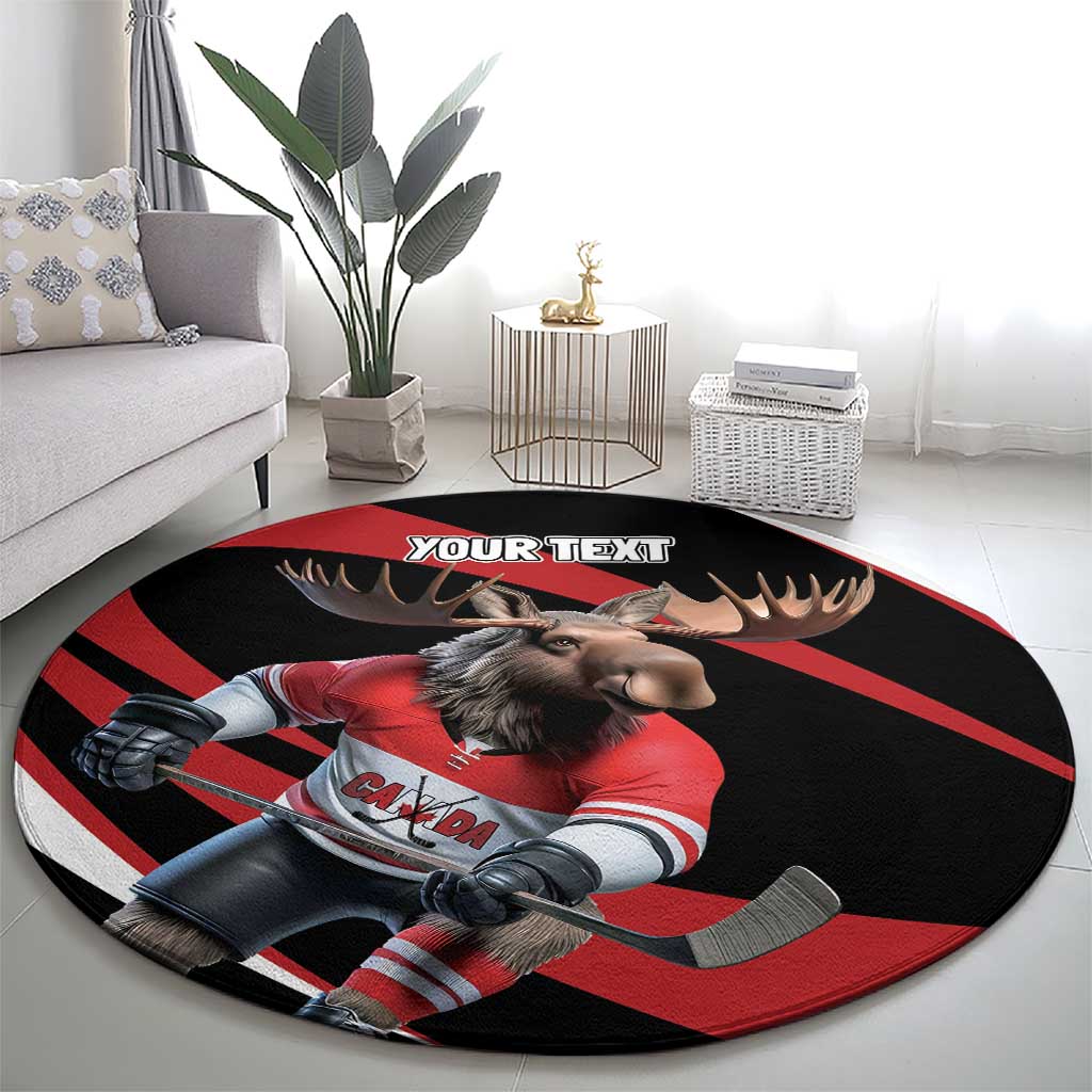 Canada Hockey Personalized Round Carpet Go Canada Go