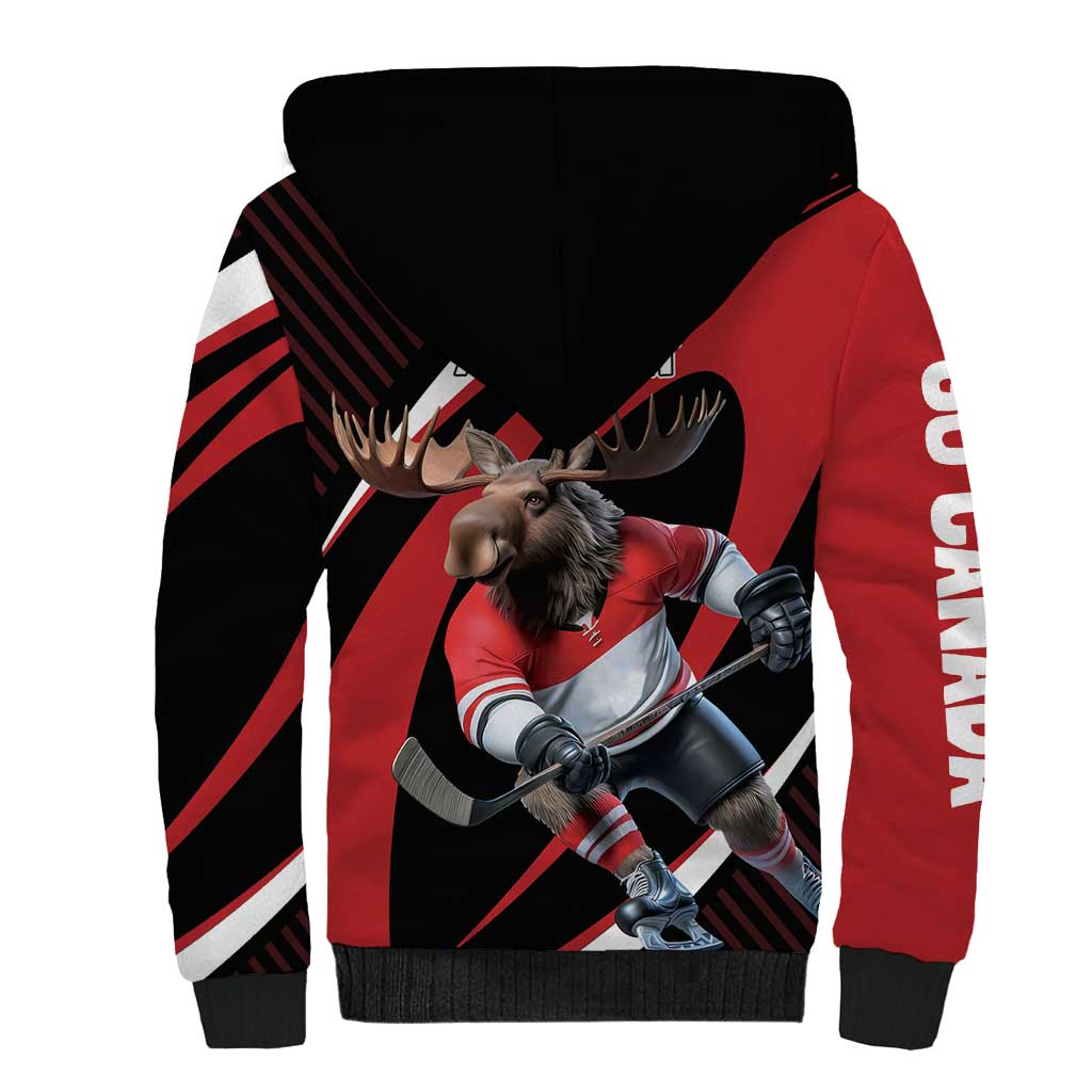 Canada Hockey Personalized Sherpa Hoodie Go Canada Go