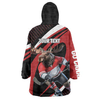 Canada Hockey Personalized Wearable Blanket Hoodie Go Canada Go