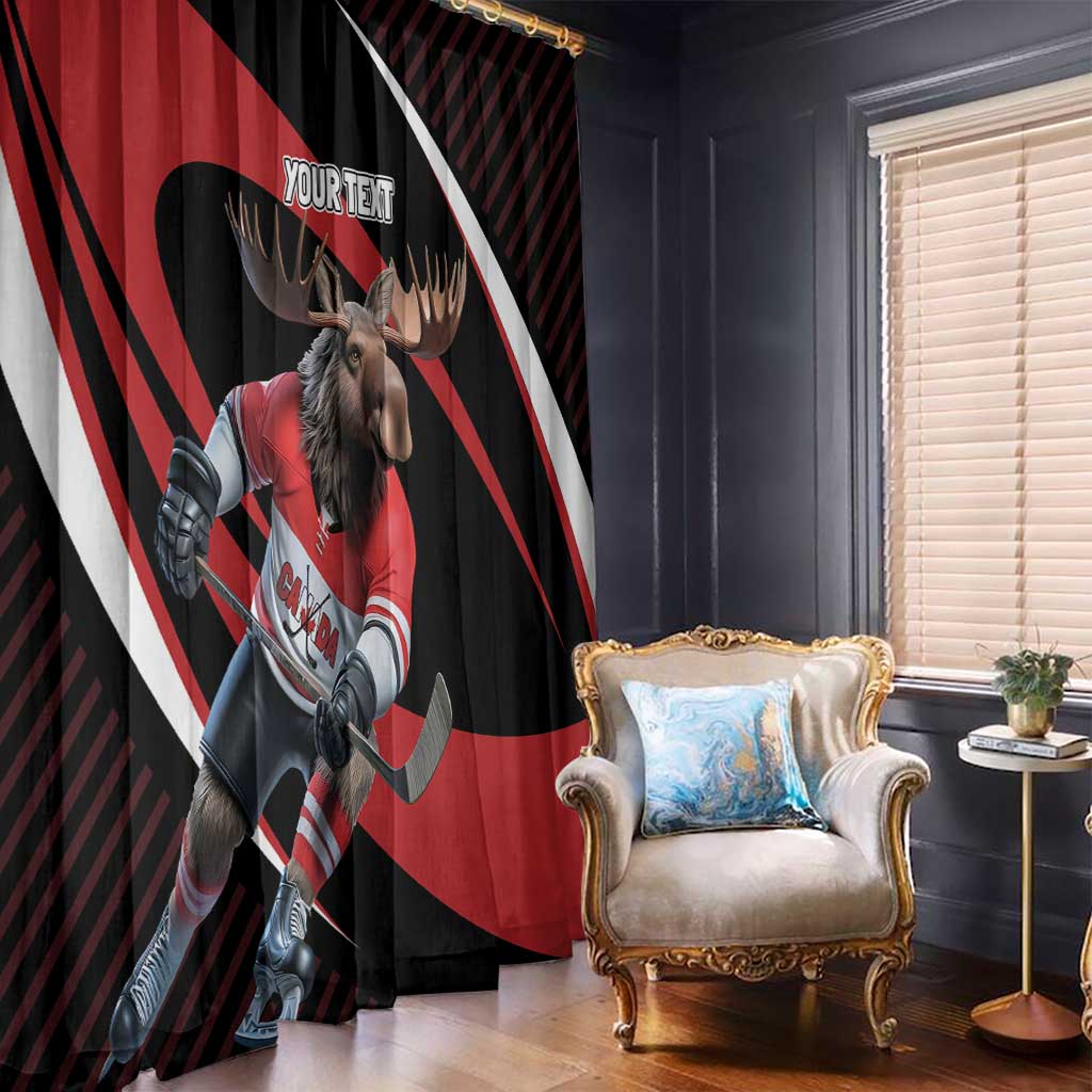 Canada Hockey Personalized Window Curtain Go Canada Go