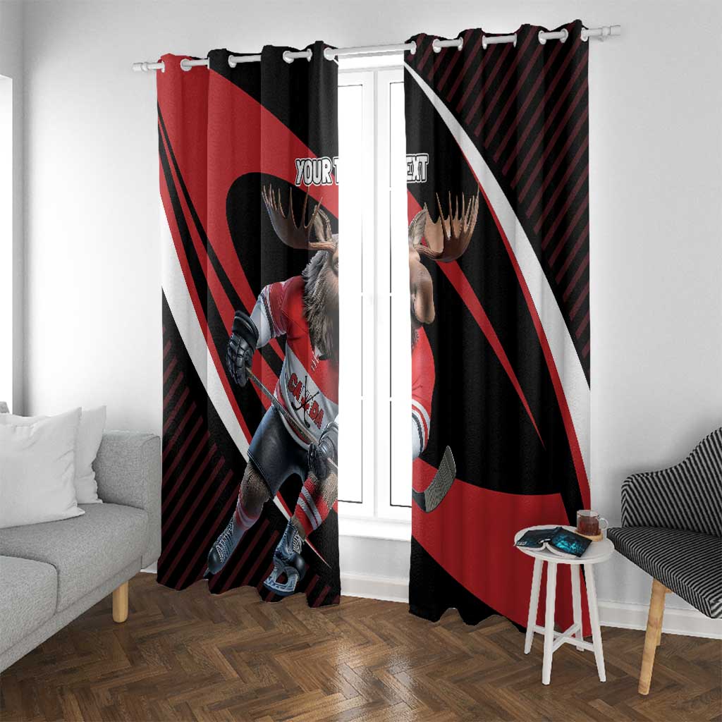 Canada Hockey Personalized Window Curtain Go Canada Go