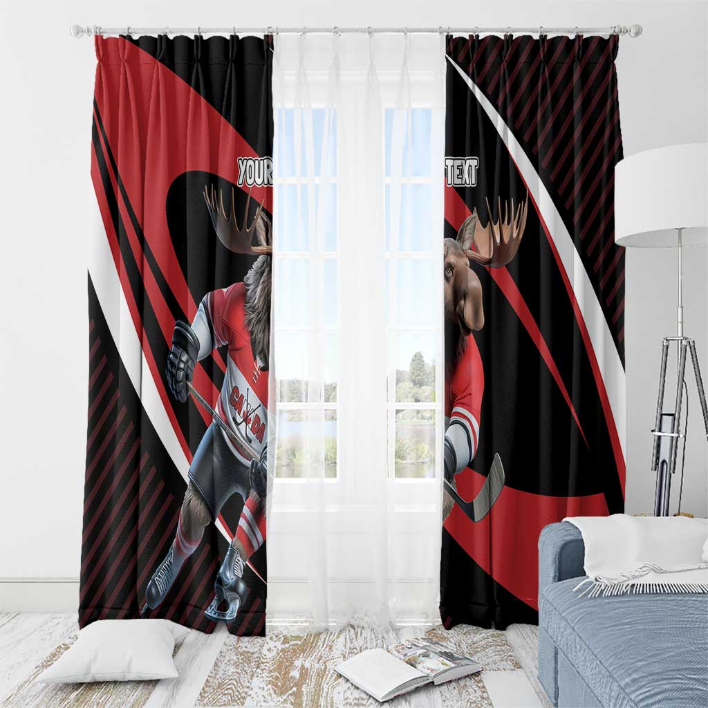 Canada Hockey Personalized Window Curtain Go Canada Go