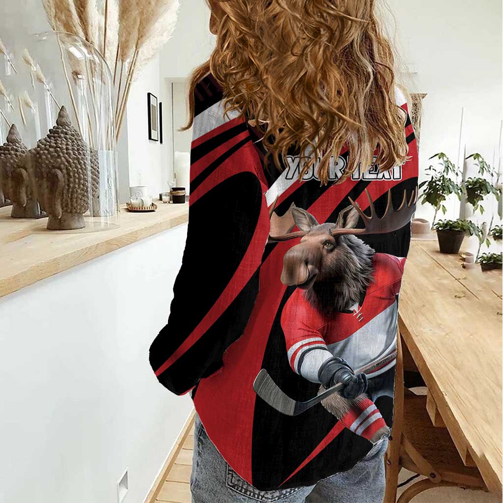 Canada Hockey Personalized Women Casual Shirt Go Canada Go