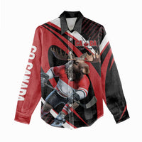 Canada Hockey Personalized Women Casual Shirt Go Canada Go