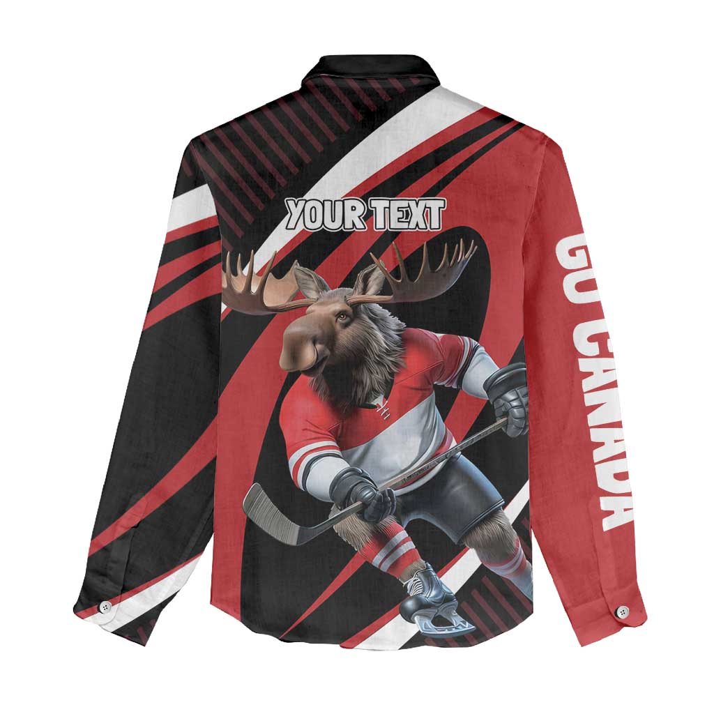 Canada Hockey Personalized Women Casual Shirt Go Canada Go