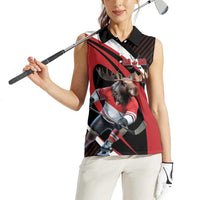 Canada Hockey Personalized Women Sleeveless Polo Shirt Go Canada Go