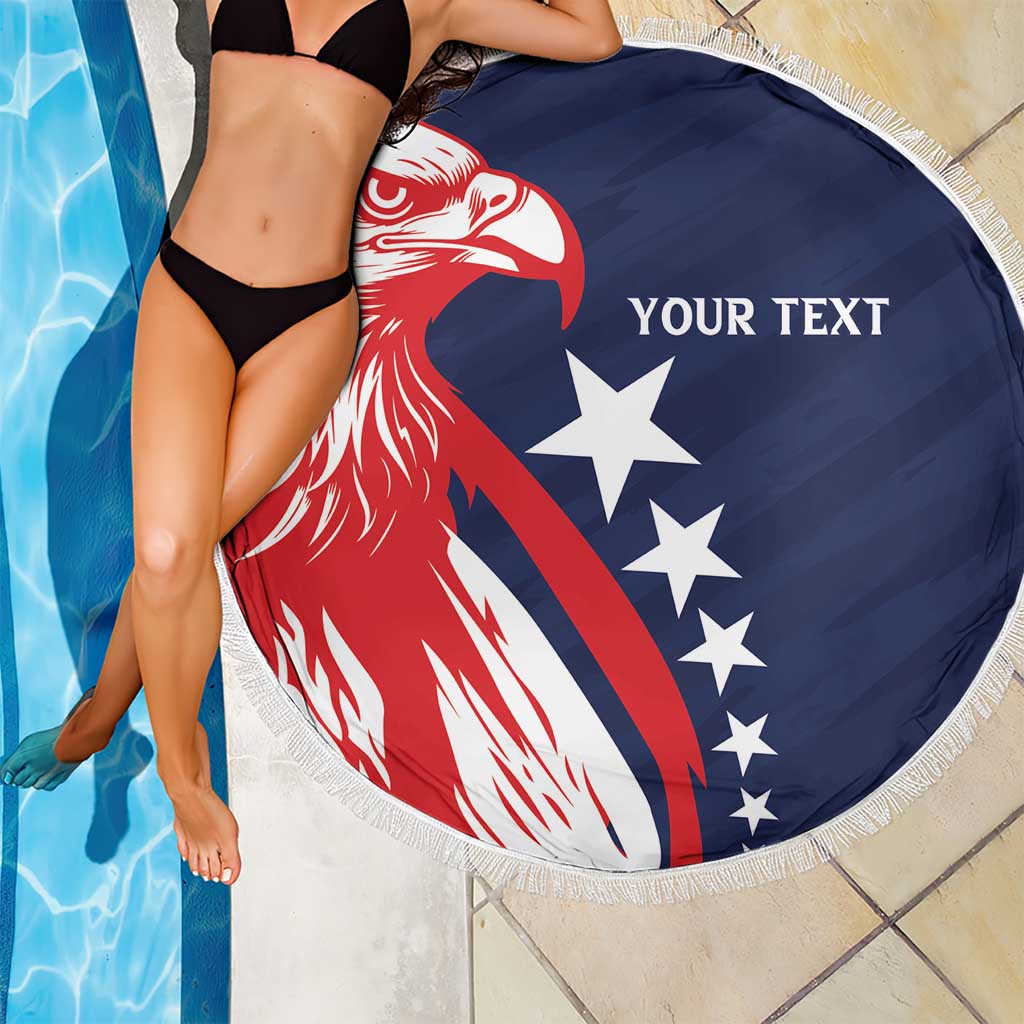 USA Hockey Personalized Eagle Beach Blanket Shoot For The Stars