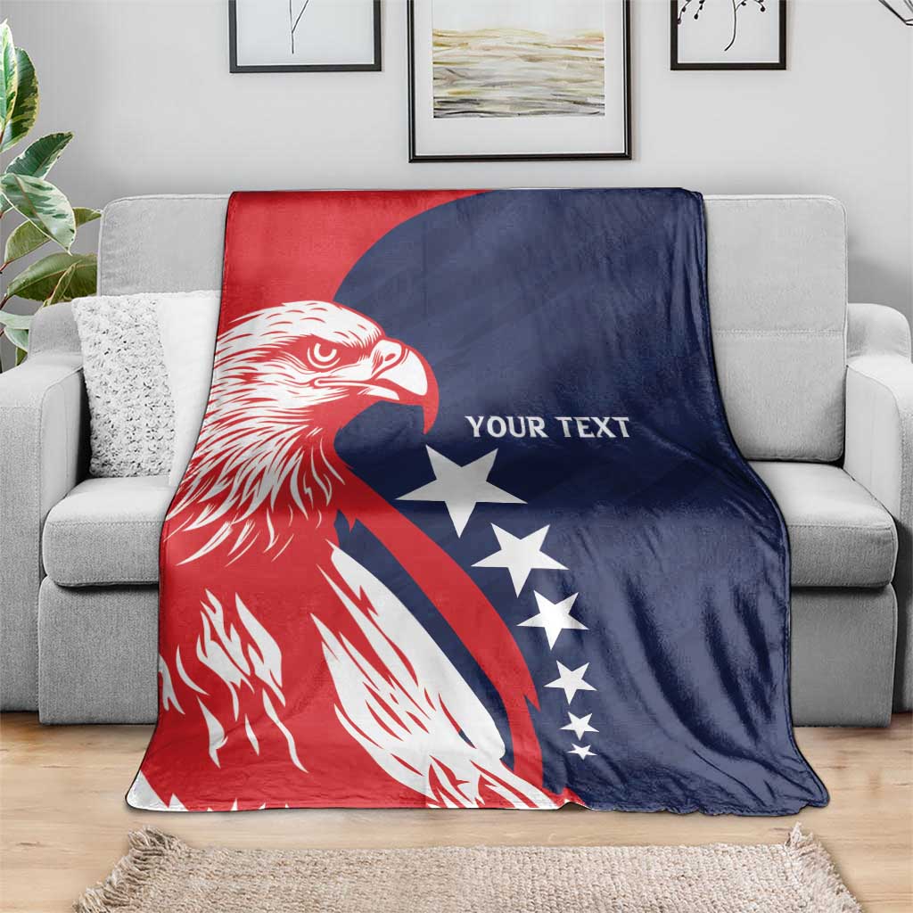 USA Hockey Personalized Eagle Blanket Shoot For The Stars