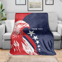 USA Hockey Personalized Eagle Blanket Shoot For The Stars