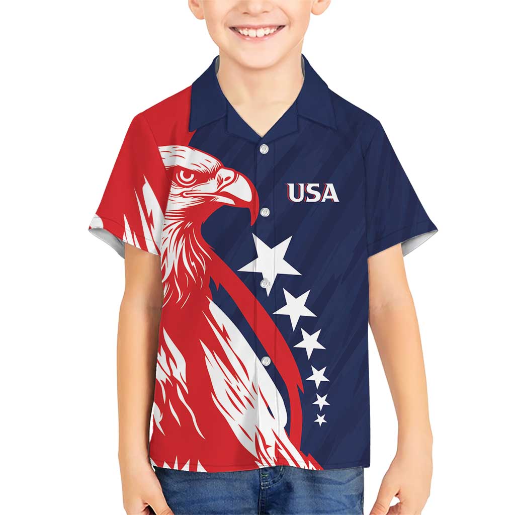 USA Hockey Personalized Eagle Family Matching Short Sleeve Bodycon Dress and Hawaiian Shirt Shoot For The Stars