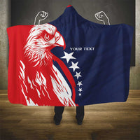USA Hockey Personalized Eagle Hooded Blanket Shoot For The Stars