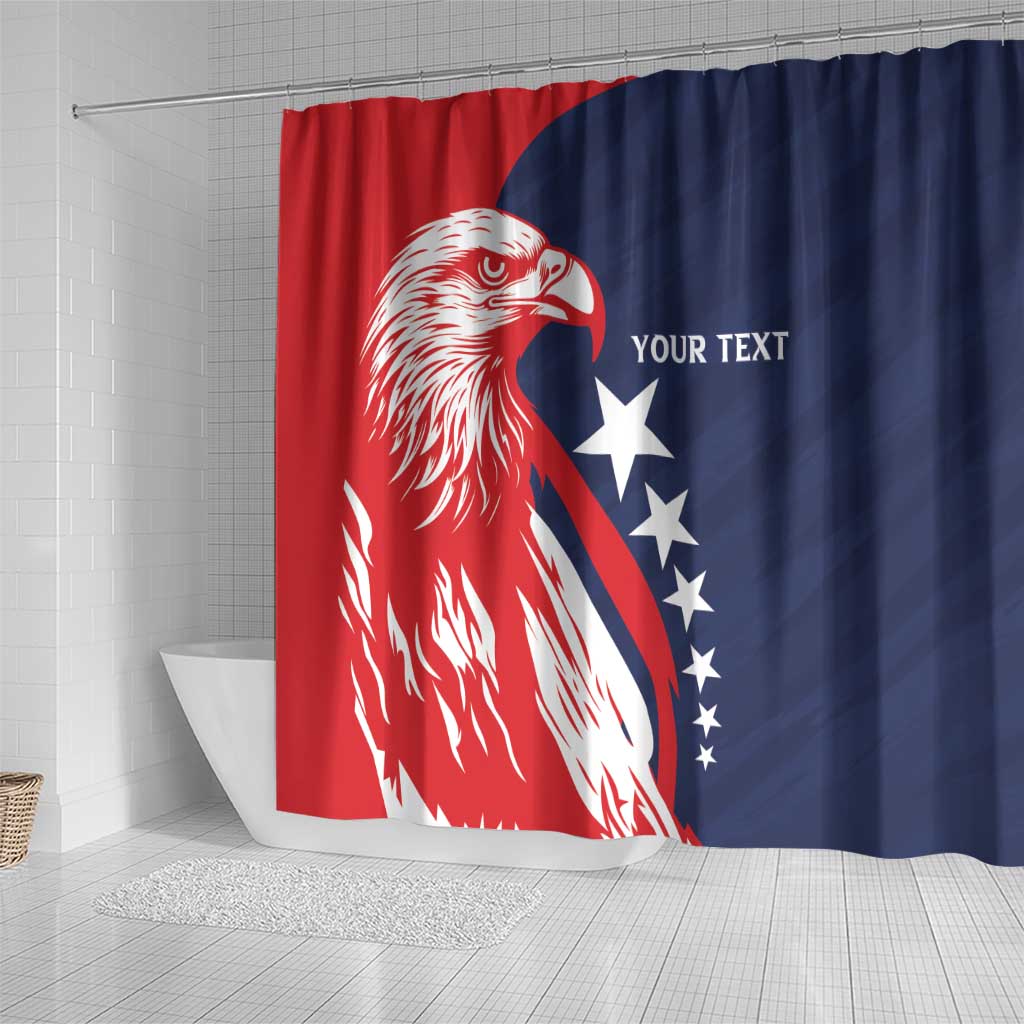 USA Hockey Personalized Eagle Shower Curtain Shoot For The Stars
