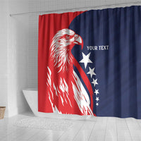 USA Hockey Personalized Eagle Shower Curtain Shoot For The Stars