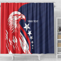 USA Hockey Personalized Eagle Shower Curtain Shoot For The Stars