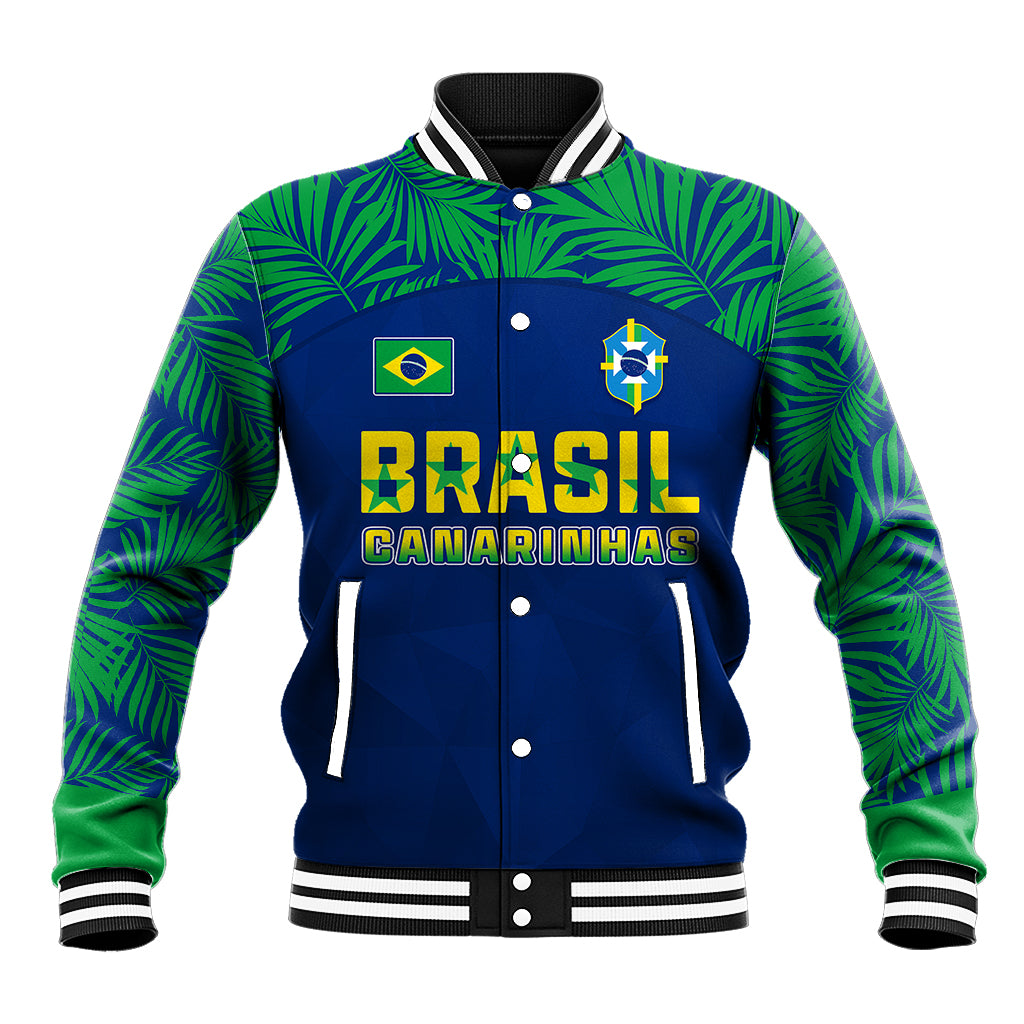 Personalised Brazil Football Baseball Jacket Women's WC 2023 Selecao LT7 - Wonder Print Shop