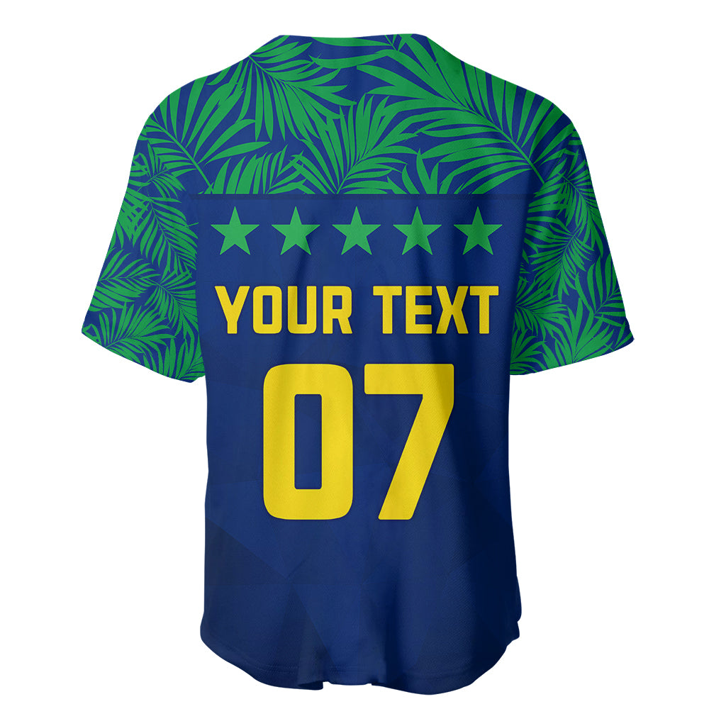 Personalised Brazil Football Baseball Jersey Women's WC 2023 Selecao LT7 - Wonder Print Shop