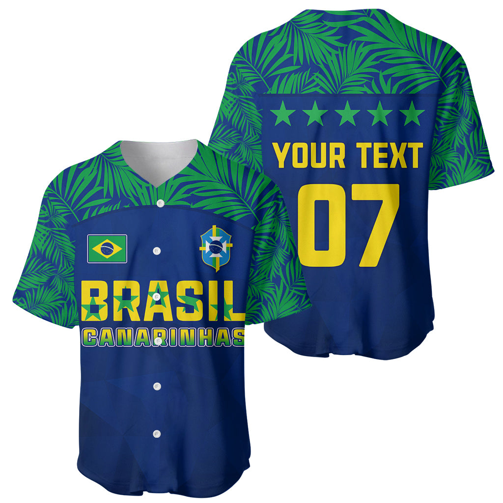 Personalised Brazil Football Baseball Jersey Women's WC 2023 Selecao LT7 - Wonder Print Shop