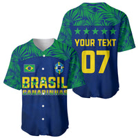Personalised Brazil Football Baseball Jersey Women's WC 2023 Selecao LT7 - Wonder Print Shop