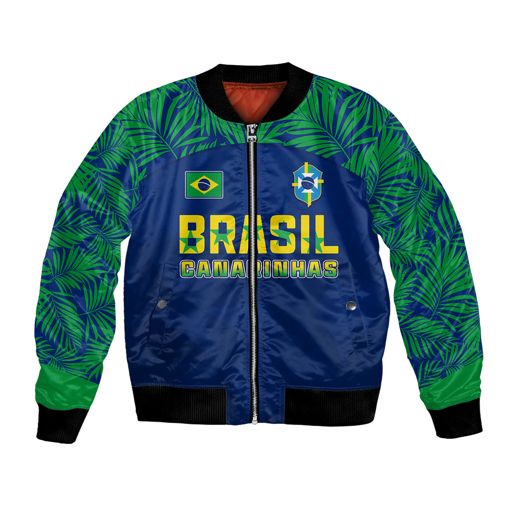 Personalised Brazil Football Bomber Jacket Women's WC 2023 Selecao LT7 - Wonder Print Shop
