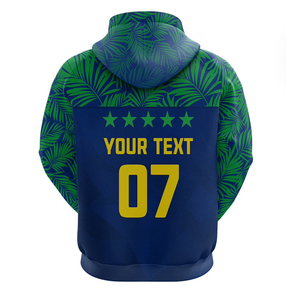 Personalised Brazil Football Hoodie Women's WC 2023 Selecao - Wonder Print Shop