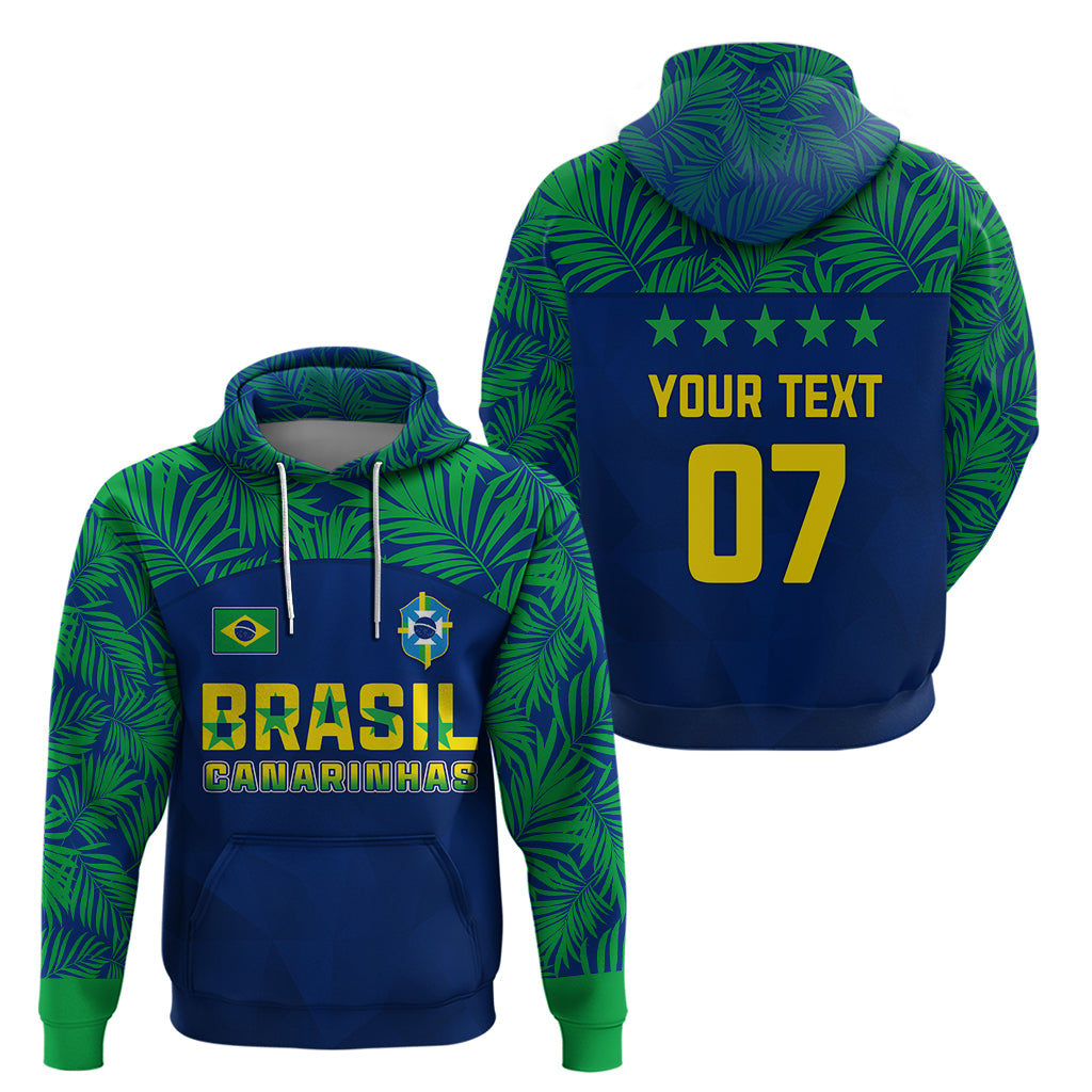 Personalised Brazil Football Hoodie Women's WC 2023 Selecao - Wonder Print Shop