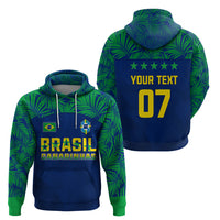 Personalised Brazil Football Hoodie Women's WC 2023 Selecao - Wonder Print Shop