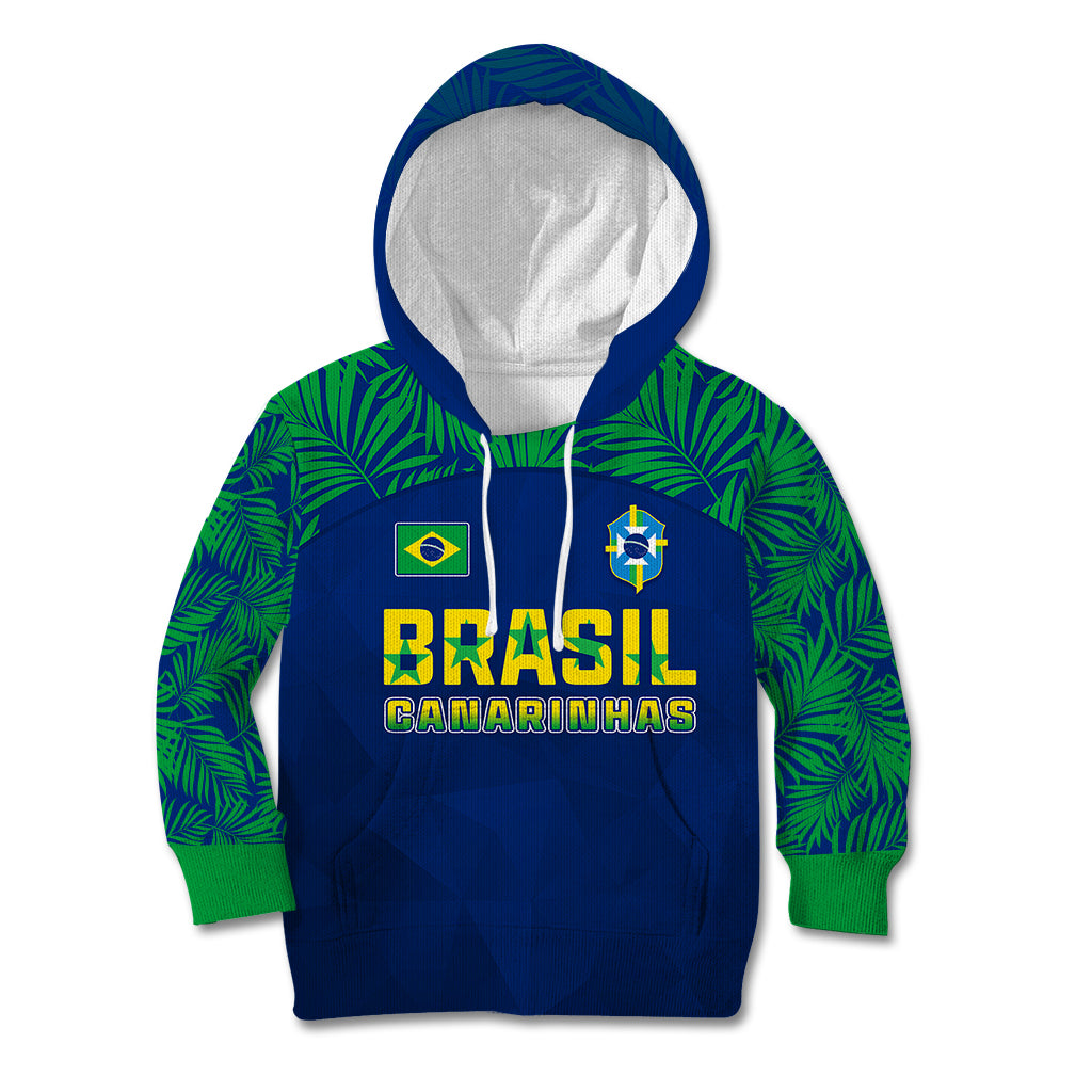 Personalised Brazil Football Kid Hoodie Women's WC 2023 Selecao - Wonder Print Shop