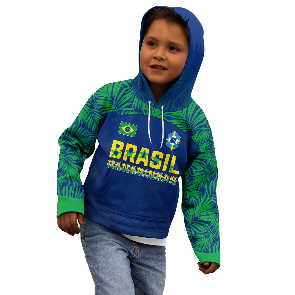 Personalised Brazil Football Kid Hoodie Women's WC 2023 Selecao - Wonder Print Shop