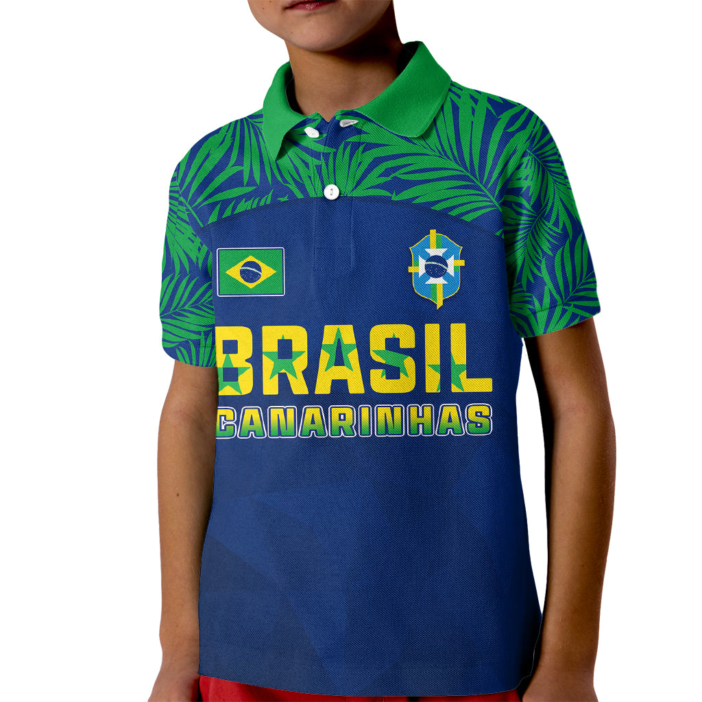 Personalised Brazil Football Kid Polo Shirt Women's WC 2023 Selecao - Wonder Print Shop