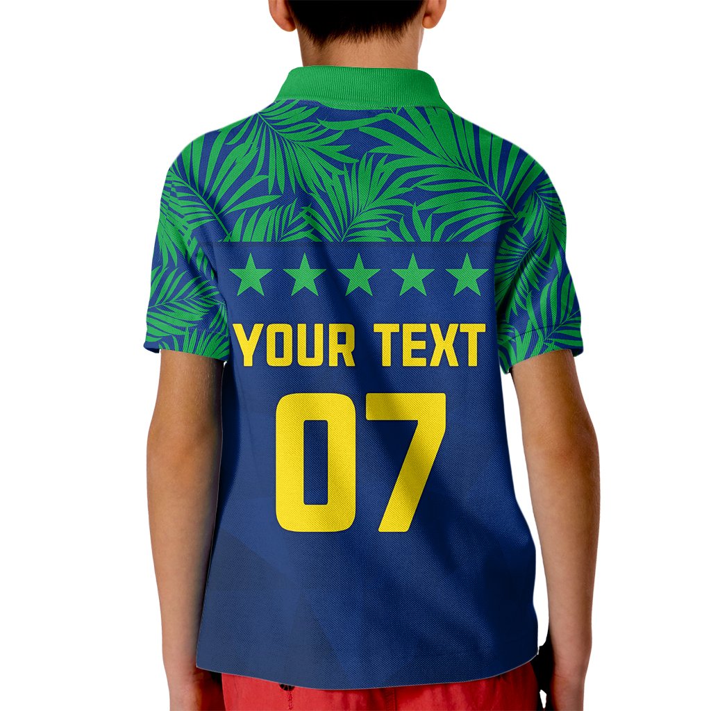 Personalised Brazil Football Kid Polo Shirt Women's WC 2023 Selecao - Wonder Print Shop