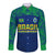 Personalised Brazil Football Long Sleeve Button Shirt Women's WC 2023 Selecao - Wonder Print Shop