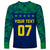 Personalised Brazil Football Long Sleeve Shirt Women's WC 2023 Selecao - Wonder Print Shop