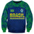 Personalised Brazil Football Sweatshirt Women's WC 2023 Selecao - Wonder Print Shop