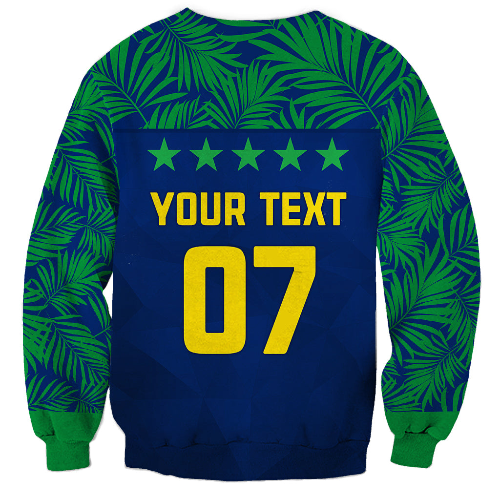 Personalised Brazil Football Sweatshirt Women's WC 2023 Selecao - Wonder Print Shop